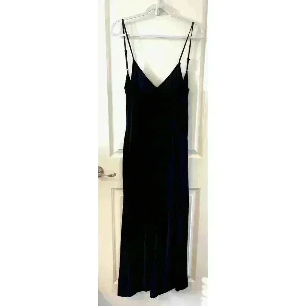 Lulus Size S Black Sleeveless Wide Leg Jumpsuit Open Back vneck Rayon Oversized